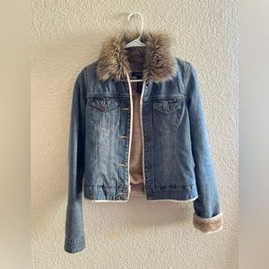Abercrombie & Fitch Jean Fur Jacket